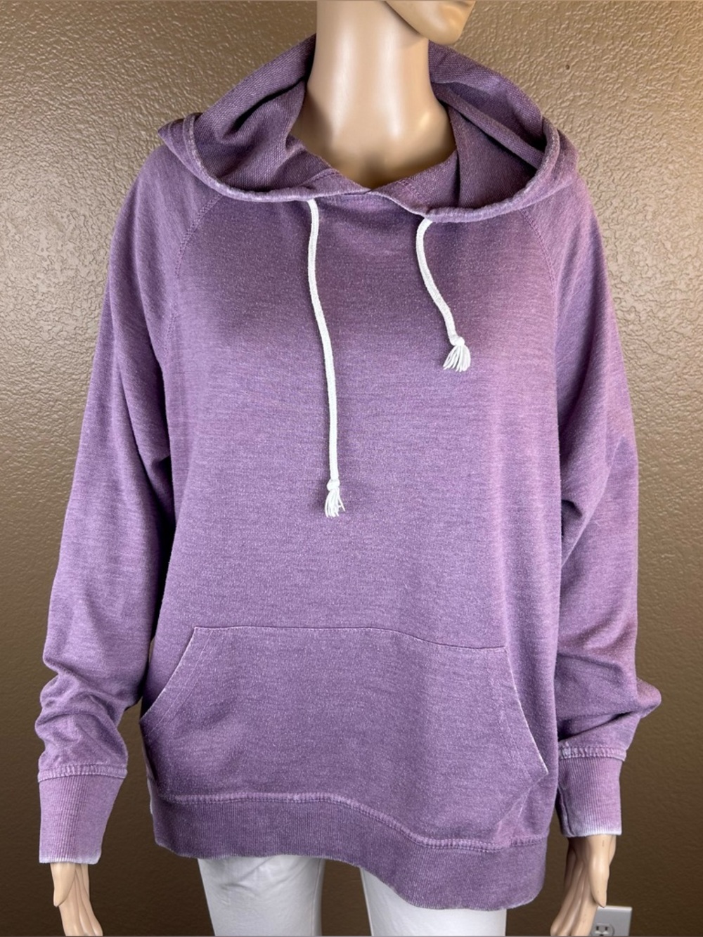 Like Love Women’s Purple Hoodie Pullover Sweatshirt Medium Oversized Casual